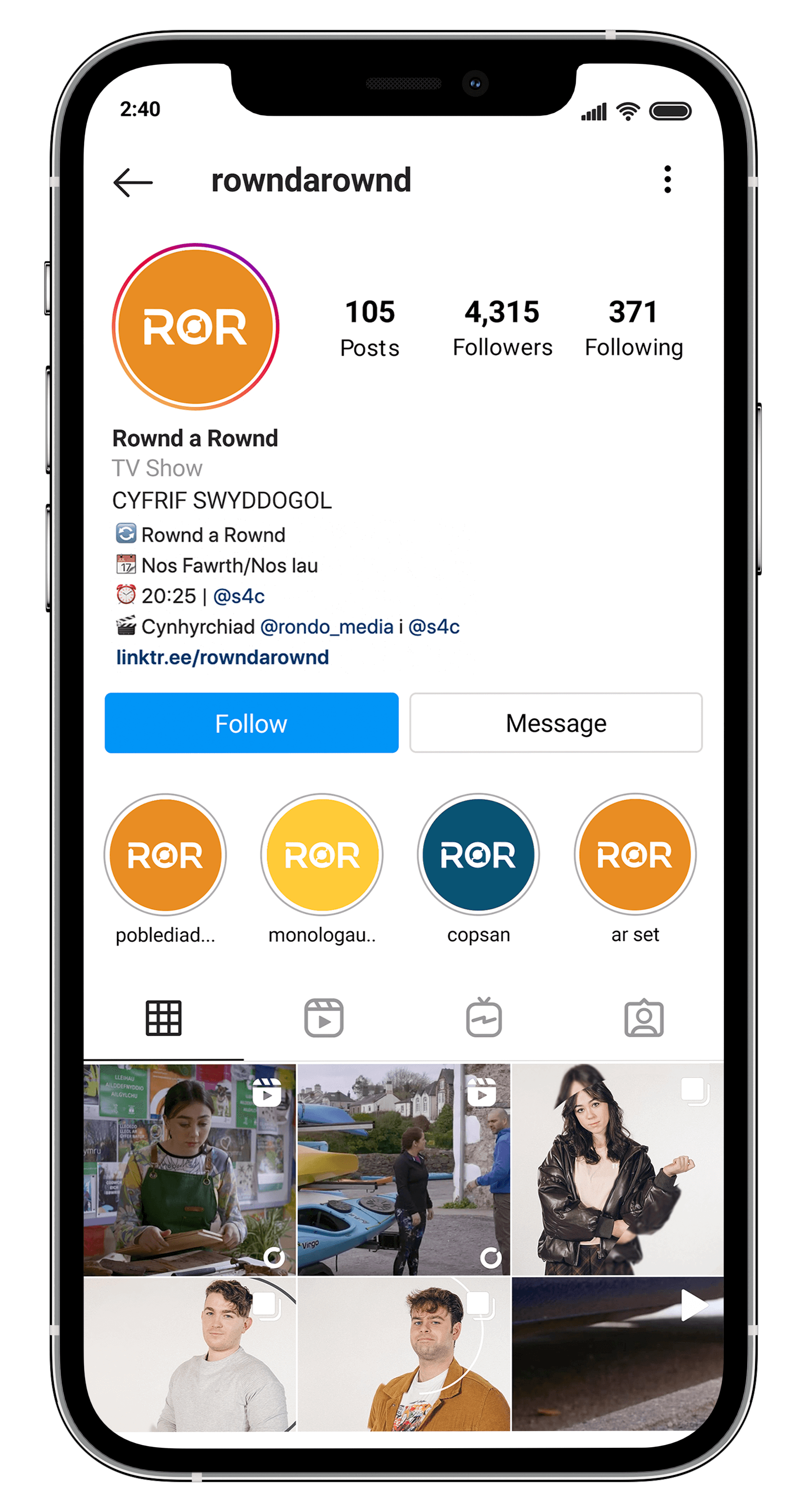 Rownd a Rownd design agency Instagram project